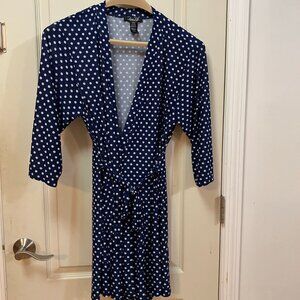 Rene Rofe Women's Size L 94% Polyester/6% Spandex. Robe, Tank, Shorts. Blue